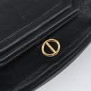 Christian Dior Shoulder Bag Leather Black Gold Auth SW1929-14