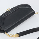 Christian Dior Shoulder Bag Leather Black Gold Auth SW1929-6