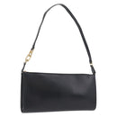 Salvatore Ferragamo Schoudertas Leer Zwart Goud Auth SW1930-1
