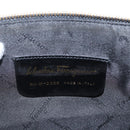 Salvatore Ferragamo Schoudertas Leer Zwart Goud Auth SW1930-16