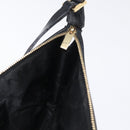 Salvatore Ferragamo Schoudertas Leer Zwart Goud Auth SW1930-18
