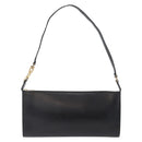 Salvatore Ferragamo Schoudertas Leer Zwart Goud Auth SW1930-2