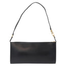 Salvatore Ferragamo Schoudertas Leer Zwart Goud Auth SW1930-3