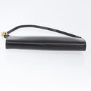 Salvatore Ferragamo Schoudertas Leer Zwart Goud Auth SW1930-9