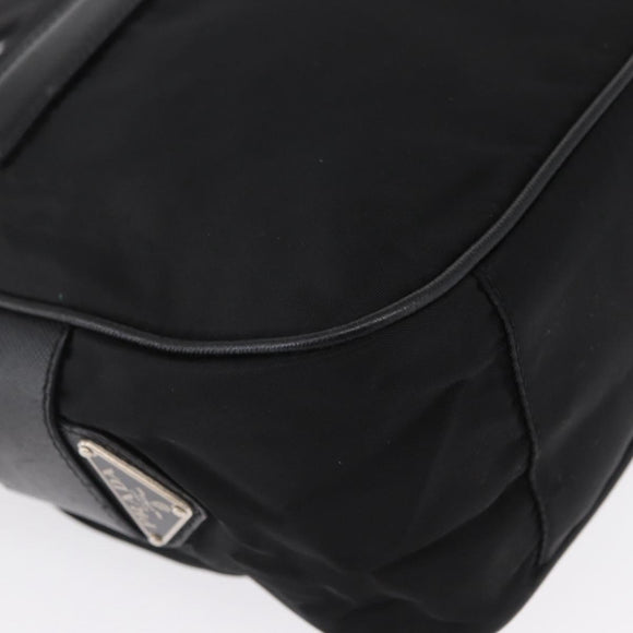 PRADA Shoulder Bag Nylon Black Silver Auth SW1931