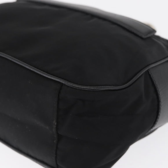 PRADA Shoulder Bag Nylon Black Silver Auth SW1931