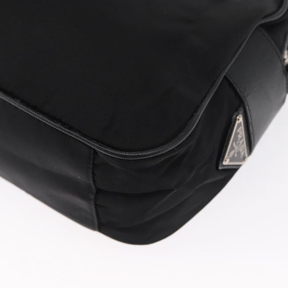 PRADA Shoulder Bag Nylon Black Silver Auth SW1931