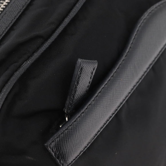 PRADA Shoulder Bag Nylon Black Silver Auth SW1931