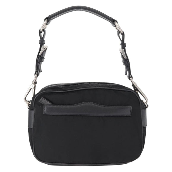 PRADA Shoulder Bag Nylon Black Silver Auth SW1931