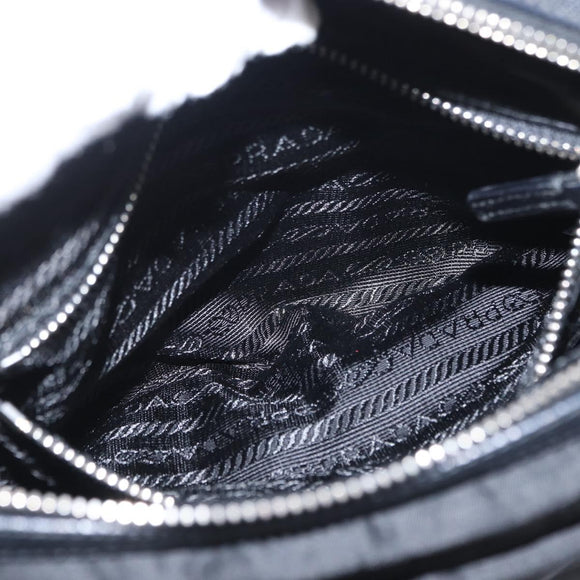 PRADA Shoulder Bag Nylon Black Silver Auth SW1931