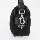 PRADA Shoulder Bag Nylon Black Silver Auth SW1931-4