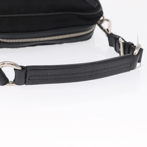 PRADA Shoulder Bag Nylon Black Silver Auth SW1931