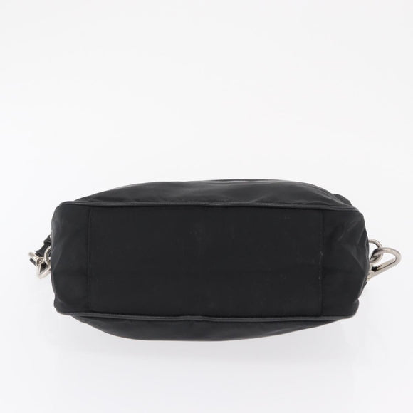 PRADA Shoulder Bag Nylon Black Silver Auth SW1931