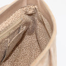 CARTIER Shoulder Bag Suede Beige Silver Auth SW1932-19