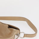 CARTIER Shoulder Bag Suede Beige Silver Auth SW1932-8