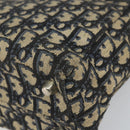 Christian Dior Trotter Canvas Clutch Bag Navy Silver Auth SW1934-10