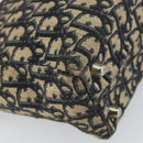 Christian Dior Trotter Canvas Clutch Bag Navy Silver Auth SW1934-13