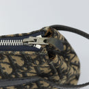 Christian Dior Trotter Canvas Clutch Bag Navy Silver Auth SW1934-14