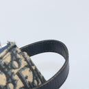 Christian Dior Trotter Canvas Clutch Bag Navy Silver Auth SW1934-8