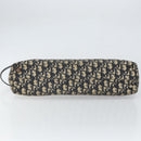 Christian Dior Trotter Canvas Clutch Bag Navy Silver Auth SW1934-9