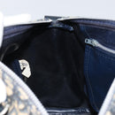 Christian Dior Trotter Canvas Hand Bag Navy Silver Auth SW1935-17