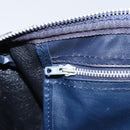 Christian Dior Trotter Canvas Hand Bag Navy Silver Auth SW1935-18