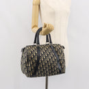 Christian Dior Trotter Canvas Hand Bag Navy Silver Auth SW1935-20