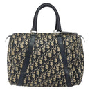 Christian Dior Trotter Canvas Hand Bag Navy Silver Auth SW1935-3