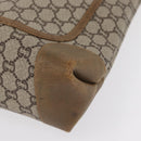 GUCCI GG Plus Supreme Web Sherry Line Tote Bag PVC Beige Gold Auth SW1936-11