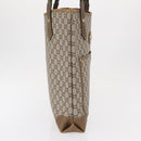 GUCCI GG Plus Supreme Web Sherry Line Tote Bag PVC Beige Gold Auth SW1936-5