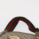 GUCCI GG Plus Supreme Web Sherry Line Tote Bag PVC Beige Gold Auth SW1936-8