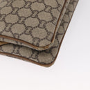 GUCCI GG Plus Supreme Shoulder Bag PVC Beige Gold Auth SW1938-10