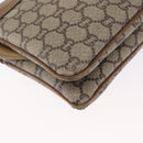 GUCCI GG Plus Supreme Shoulder Bag PVC Beige Gold Auth SW1938-15