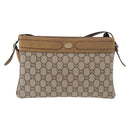 GUCCI GG Plus Supreme Shoulder Bag PVC Beige Gold Auth SW1938-13