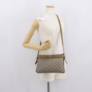 GUCCI GG Plus Supreme Shoulder Bag PVC Beige Gold Auth SW1938-26