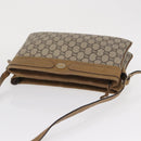 GUCCI GG Plus Supreme Shoulder Bag PVC Beige Gold Auth SW1938-6
