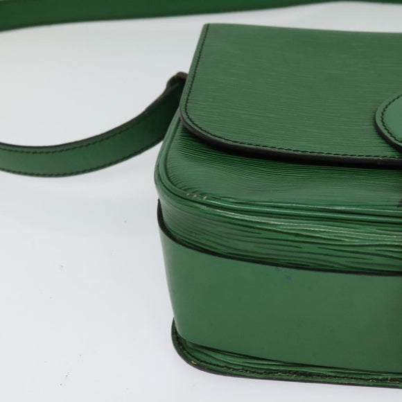 LOUIS VUITTON Epi Cartouchiere MM Shoulder Bag Green M52244 LV Auth sw194