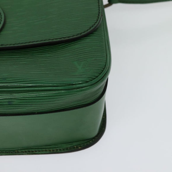 LOUIS VUITTON Epi Cartouchiere MM Shoulder Bag Green M52244 LV Auth sw194