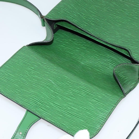 LOUIS VUITTON Epi Cartouchiere MM Shoulder Bag Green M52244 LV Auth sw194