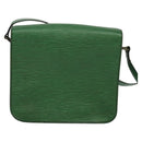 LOUIS VUITTON Epi Cartouchiere MM Shoulder Bag Green M52244 LV Auth sw194-2