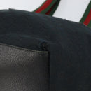 GUCCI GG Canvas Web Sherry Line Tragetasche Schwarz Rot 131230 Auth SW1940-9