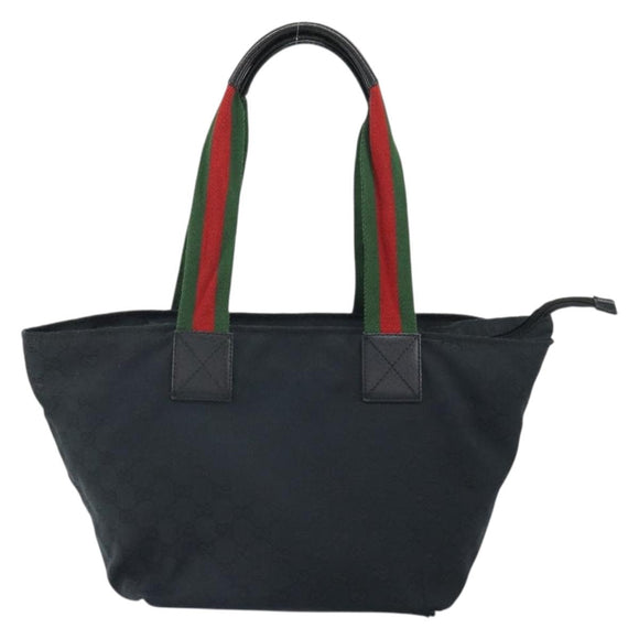 GUCCI GG Canvas Web Sherry Line Tragetasche Schwarz Rot 131230 Auth SW1940