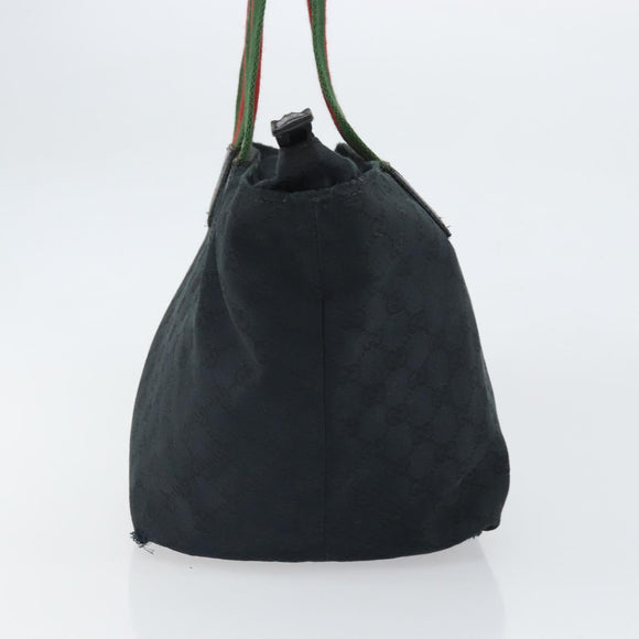 GUCCI GG Canvas Web Sherry Line Tragetasche Schwarz Rot 131230 Auth SW1940