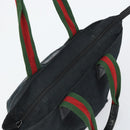 GUCCI GG Canvas Web Sherry Line Tragetasche Schwarz Rot 131230 Auth SW1940-6