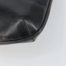 CELINE Shoulder Bag Leather Black Gold Auth SW1942-15