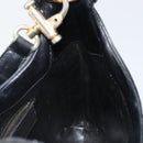 CELINE Shoulder Bag Leather Black Gold Auth SW1942-19