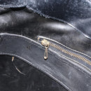 CELINE Shoulder Bag Leather Black Gold Auth SW1942-21