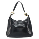 CELINE Shoulder Bag Leather Black Gold Auth SW1942-2
