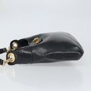 CELINE Shoulder Bag Leather Black Gold Auth SW1942-4
