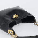 CELINE Shoulder Bag Leather Black Gold Auth SW1942-6